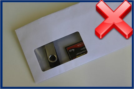 Nunca use envelope de carta